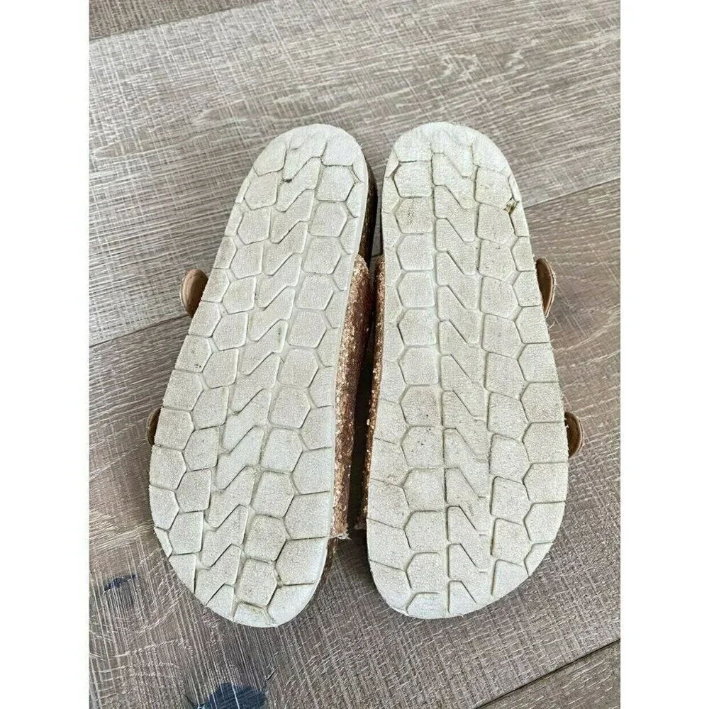 Gap Birkenstock Style Slide Sandals Gold